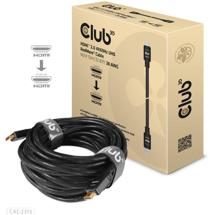Club3D HDMI kabelis CAC-2313 10m, 4K60Hz