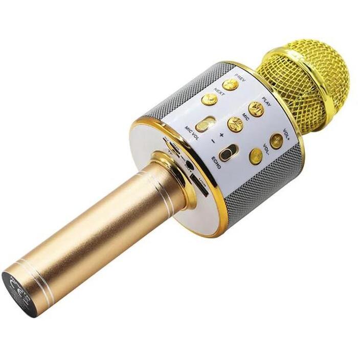 Manta MIC10-G Gold, karaoke mikrofons ar