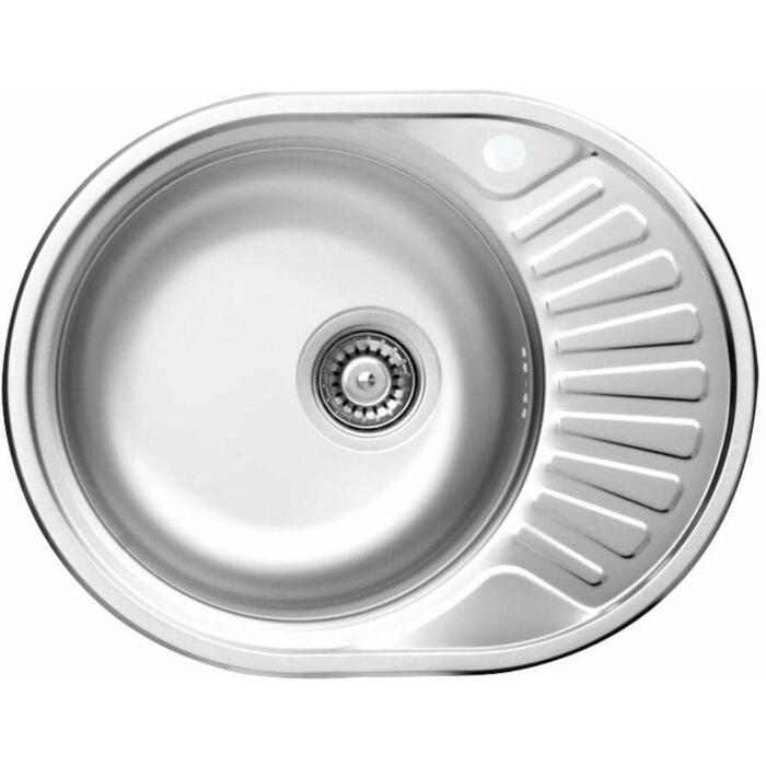 Ab кухонная раковина 9133743, 57 см, 45 см, 18 см, нержавеющая сталь, левая, с сифоном, с местом для сушки (9133743)