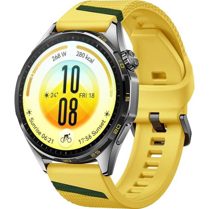 Huawei Умные часы WATCH GT 7 46mm 55020JTW, 1,47" AMOLED 466x466, GPS, Bluetooth 6.0, NFC, 5 ATM, IP68, IP69, 867 мАч, желтый (55020JTW)
