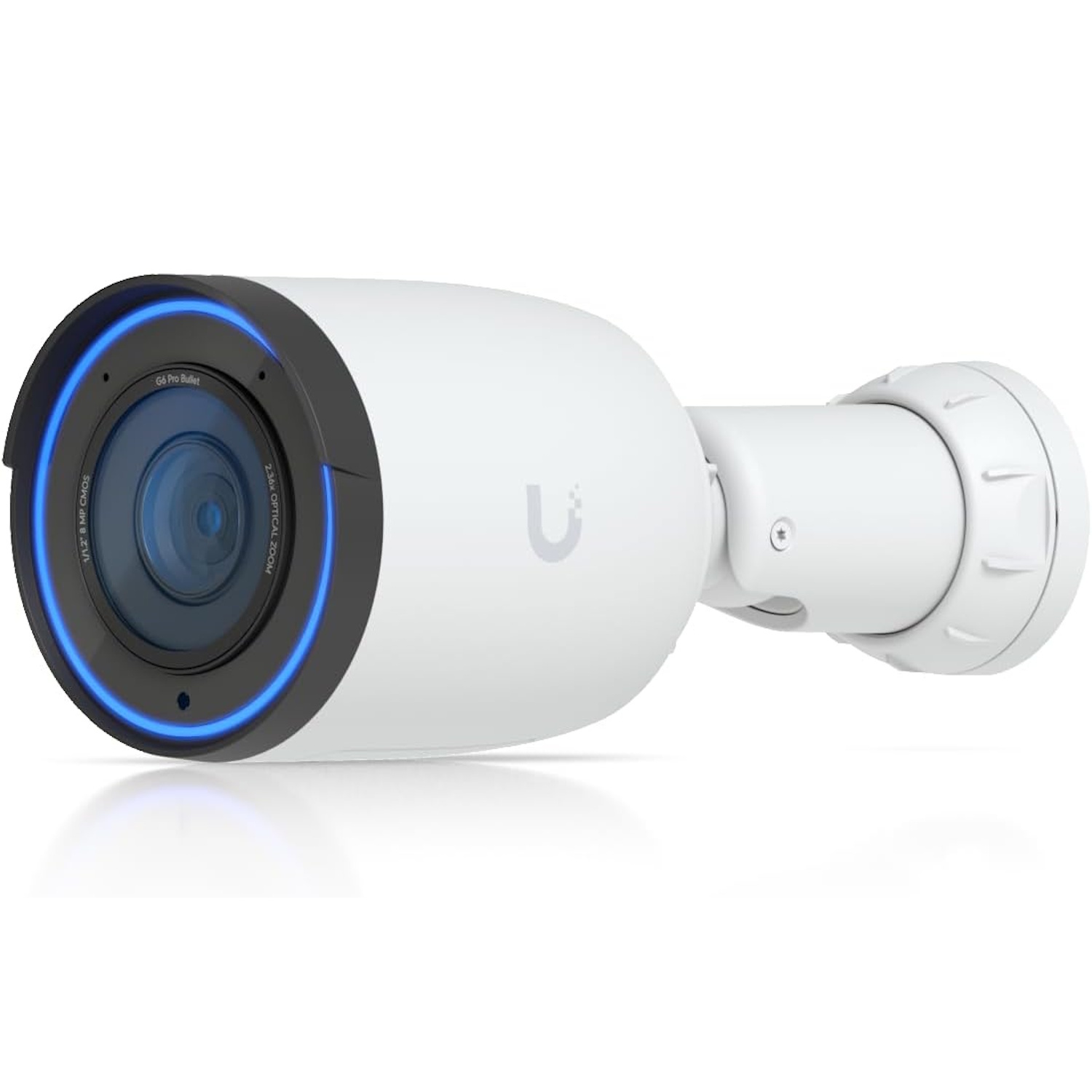 IP камера видеонаблюдения уличная 4K PoE+ с AI и 2.36× оптическим зумом 1/1.2″ 8 МП 4K 2.36× zoom PoE+ IP66 UVC G6 Pro Bullet W Белая Ubiquiti (UVC-G6-PRO-BULLET-W)