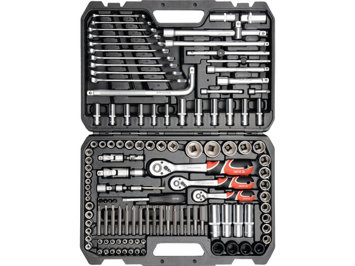 Yato Instrumentu komplekts YT-38872, 128gab., 1/4" (6.3mm), 3/8" (9.5mm), 1/2" (12.7mm), 72 zobi, AS-DRIVE (YT-38872)