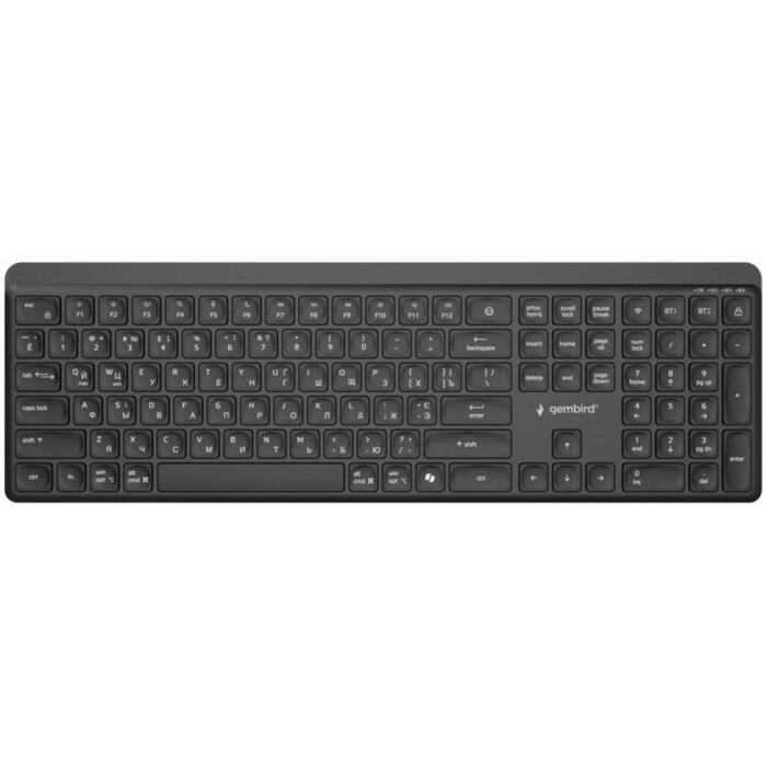 Gembird KB-WPS-03-CYRL bezvadu klaviatūra, 2.4G+BT