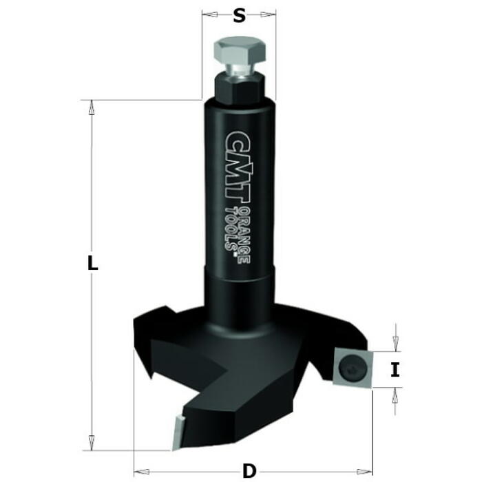 CMT frēzes asmens 663.004.11, HW Z3, S=12x50, D=60x12x80, koka frēzēšanai (663.004.11)