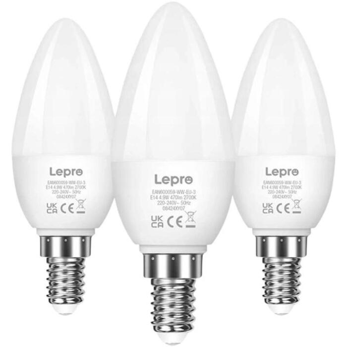 LEPRO 600059-WW-EU-3 LED spuldze, E14, C37