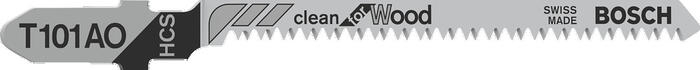 5 figūrzāģa asmeņi T 101 AO, Figūrzāģiem FIGŪRZĀĢA ASMENS T 101 AO CLEAN FOR WOOD, 2608630031, BOSCH (2608630031)