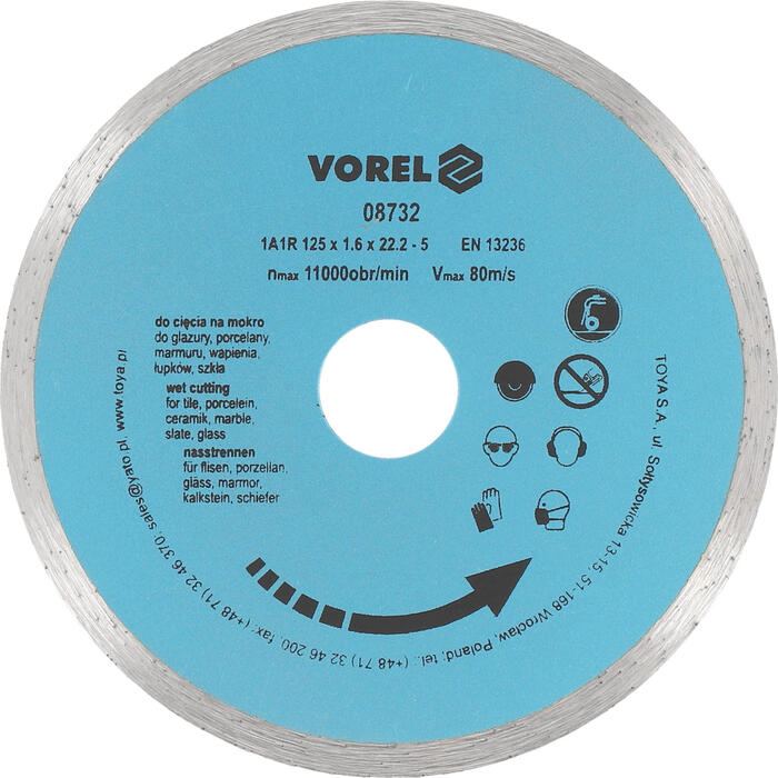 Dimanta disks 230mm, VOREL, 08735, nepārtraukta