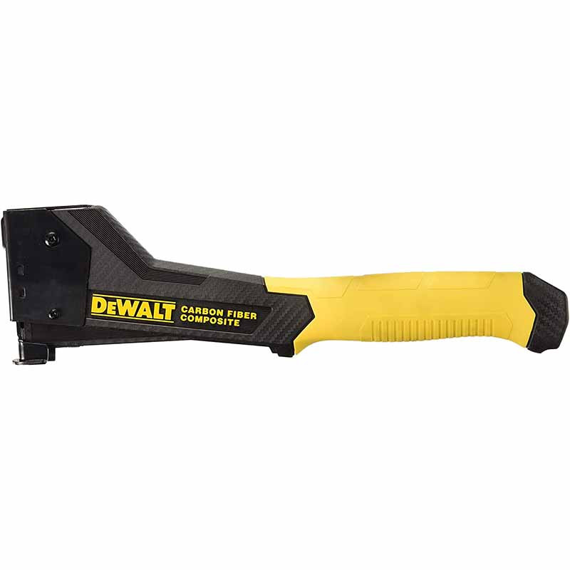 DeWalt DWHT75900-0 молотковый степлер для кровли и крепления изоляции корпус из углеродного волокна скобы 8-12мм антизаклинивание Черный (DWHT75900-0)