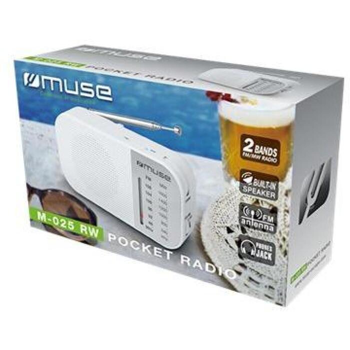 Muse pārnēsājamais radio M-025RW, FM/MW, analogais