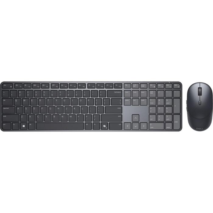 Dell Pro 7 Slim KM726 Tastatūras un peles komplekts 580-BDPB, 2.4 GHz, 3 pogas, bezvadu savienojums, melna (580-BDPB)