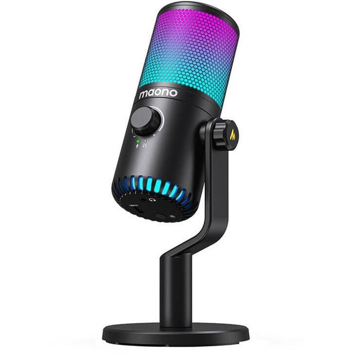 Maono DM30RGB melns spēļu mikrofons, 20-20000
