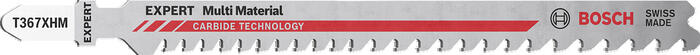 3 figūrzāģa asmeņi T367XHM Multimaterial, Figūrzāģiem EXPERT MULTI MATERIAL THICK AND THIN T367XHM FIGŪRZĀĢA ASMENS, 2608900560, BOSCH (2608900560)