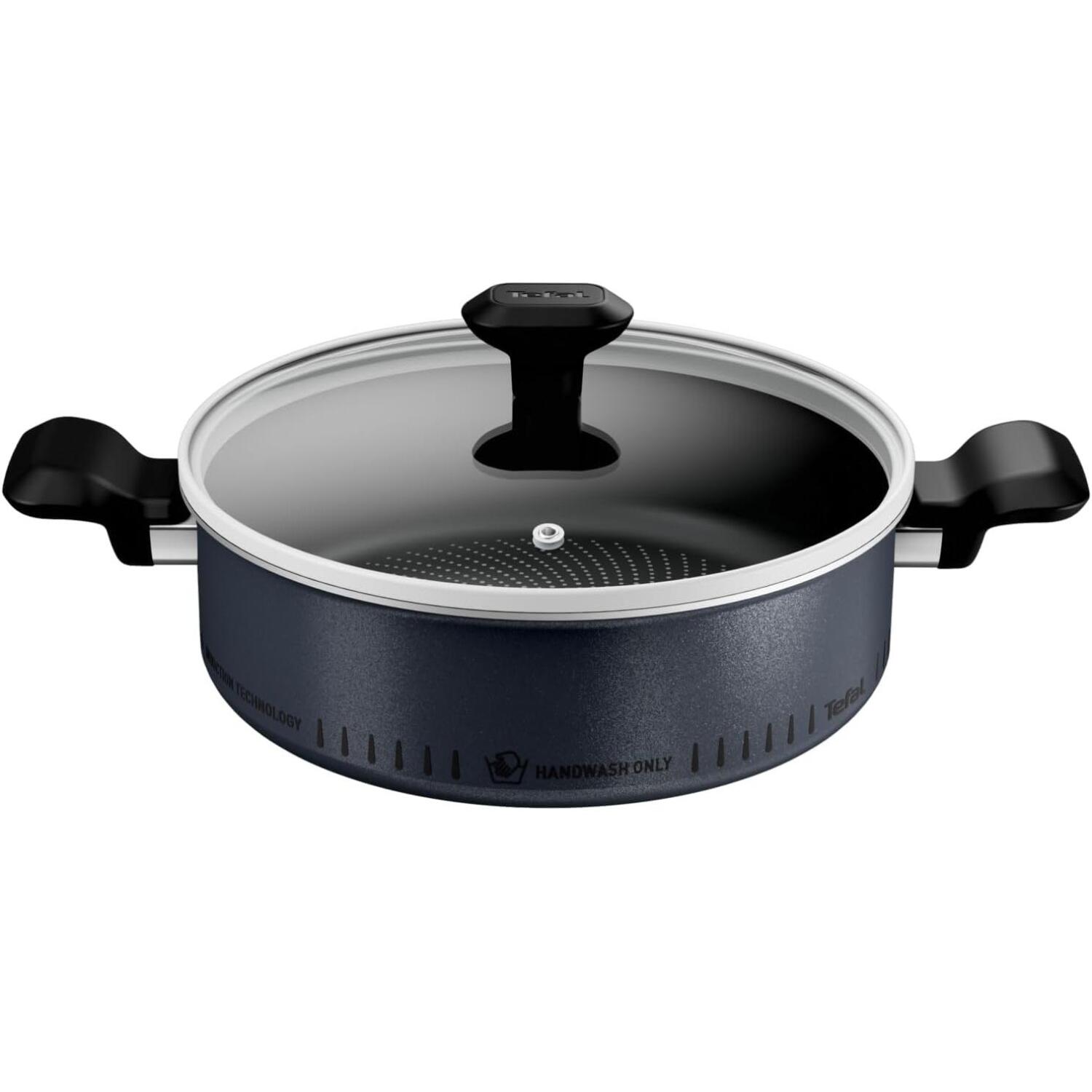 Tefal Кастрюля H0567042, 24см, алюминий, стеклянная крышка, титановое покрытие, подходит для всех плит (H0567042)