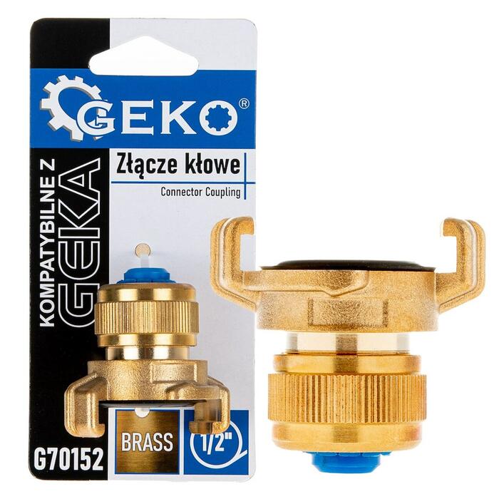 Brass connector compatible with GEKA connector