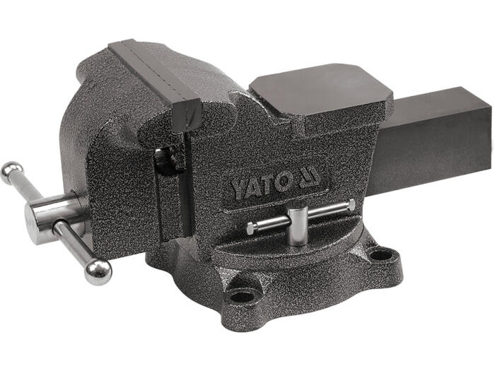 Yato YT-65049 Atslēdznieku skrūvspīles, 200mm, 29.5kg, čuguns, grozāma pamatne, rūdīti tērauda spīles (YT-65049)