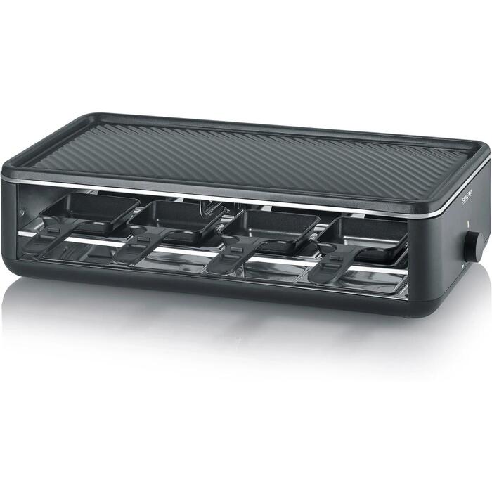 Severin RG 2365 электрический настольный гриль, 1300 Вт, 48x24 см, антипригарный, металл, черный, слив жира (2365)