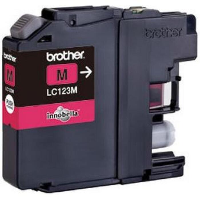 Brother чернильный картридж LC123M, 600 страниц ISO/IEC 24711, пурпурный, повышенной емкости, оригинальный, Innobella (LC123M)