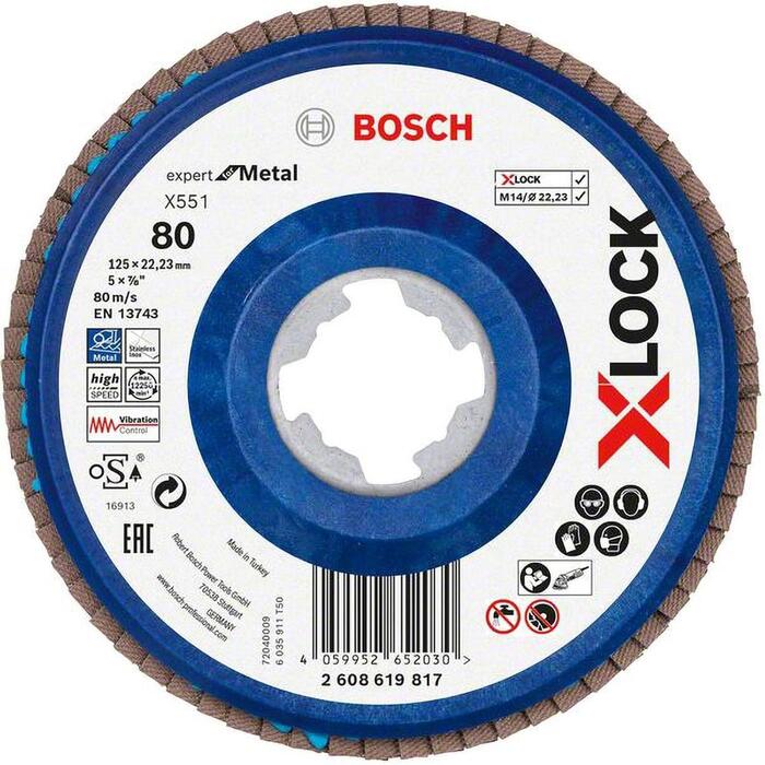 Bosch 2608619817 Lapiņu slīpēšanas disks, 125