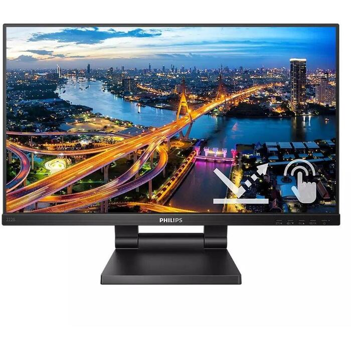 Philips монитор 222B1TC/00, 21.5", 1920 x 1080, 75 Гц, 4 мс, 250 кд/м², 10-точечный сенсор, SmartContrast, LowBlue, Flicker-Free (222B1TC/00)