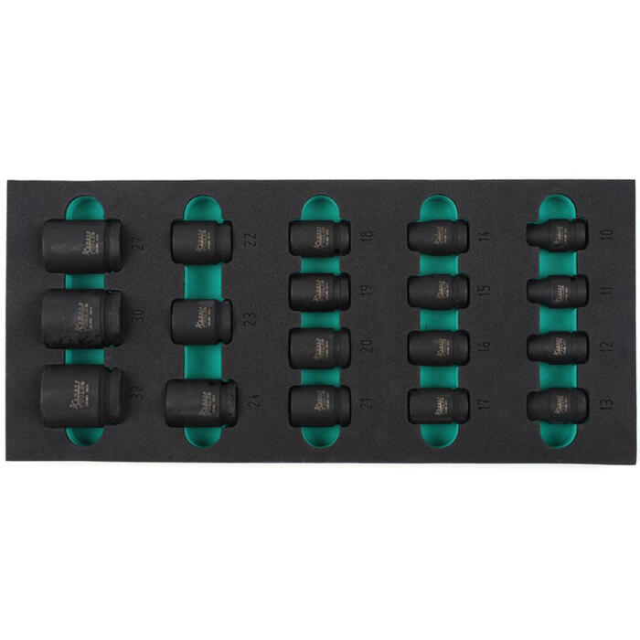 Triecienmuciņu komplekts, 1/2", 10-32mm, K26055 KAMASA