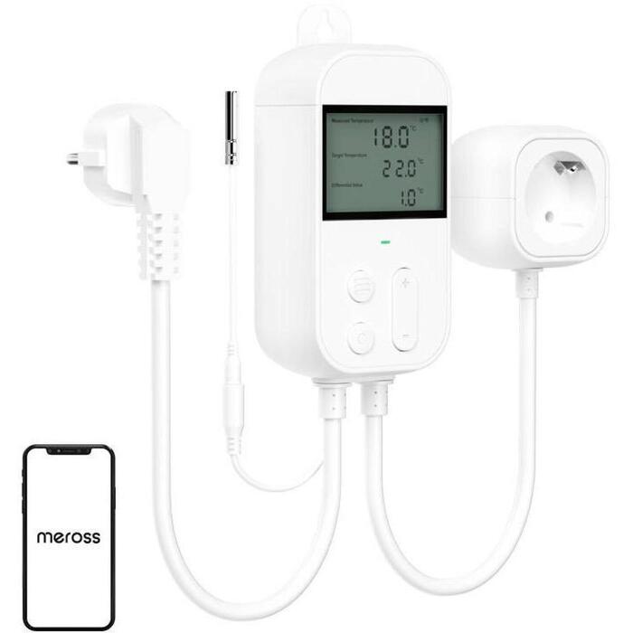Meross viedā kontakligzda MTS960HK-EU, -30°C līdz