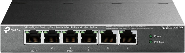 6-Port Gigabit Switch ar 3-Port PoE+