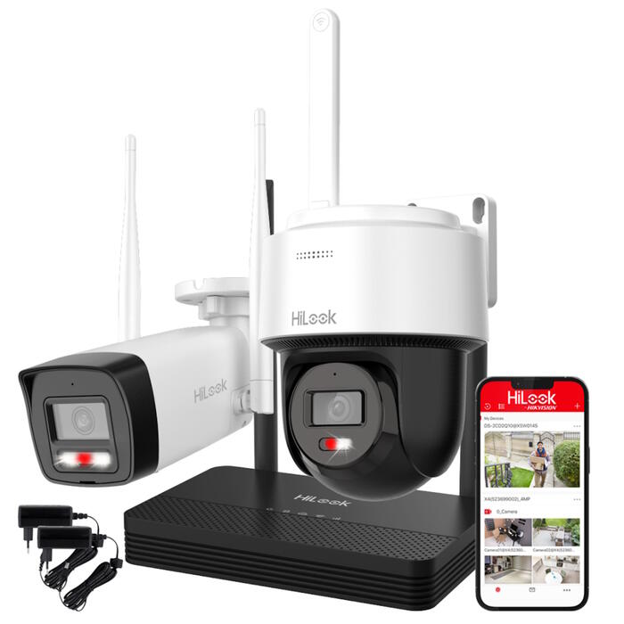 HiLook IKS-2044PH-PH/W bezvadu video komplekts, 4MP
