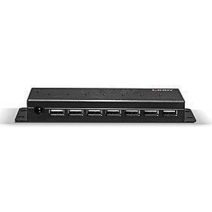 Lindy USB centrmezgls 42794, 7 USB 2.0 porti, melns (42794)