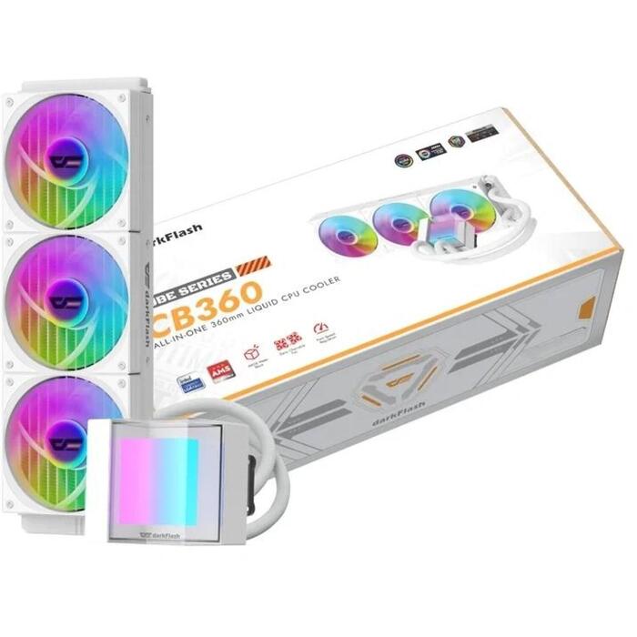 Darkflash CB360 WHITE procesora šķidruma dzesētājs