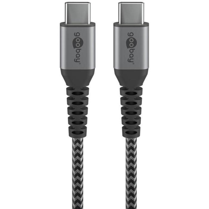 Goobay USB-C uz USB-C tekstila kabelis