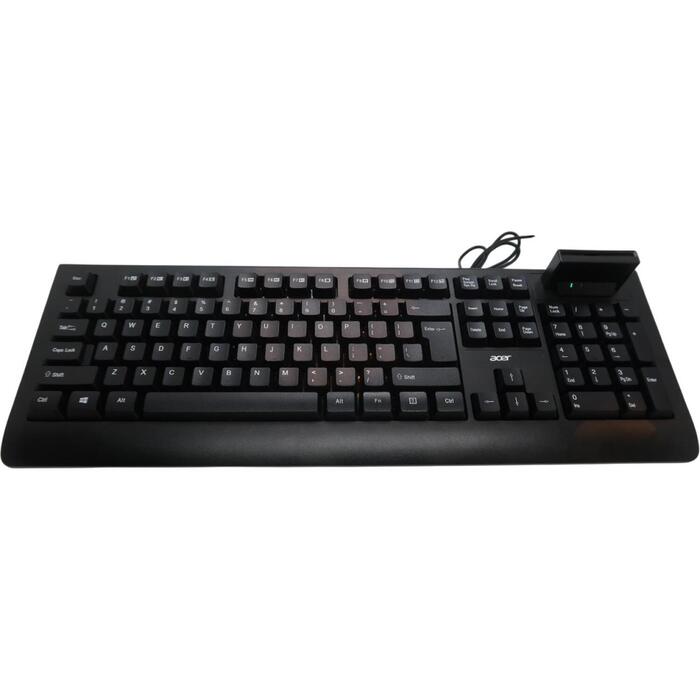 Acer Klaviatūra AKW320 GP.KBD11.05B, vadu, ASV, Smart Card lasītājs, melna, Retil pakete (GP.KBD11.05B)
