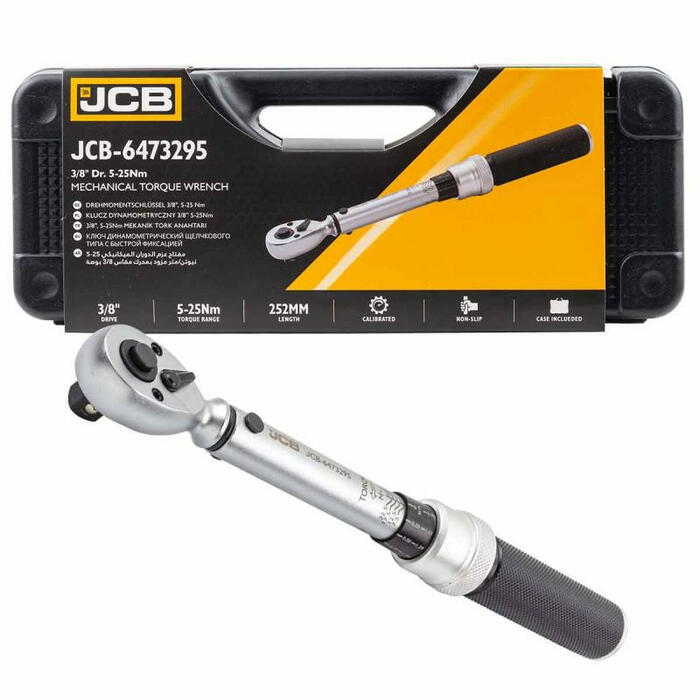 Dinamometriskā atslēga 3/8", 5-25Nm, JCB-6473295 JCB (JCB-6473295)