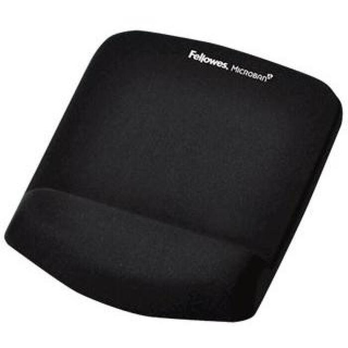 Fellowes pele paliktnis ar plaukstas atbalstu PlushTouch 9252003, 238 x 184 x 25.4 mm, melns, FoamFusion, Microban (9252003)