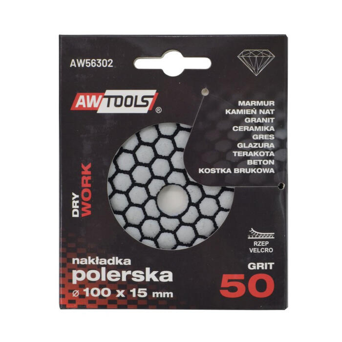 Sauss dimanta pulēšanas spilventiņš 100mm, Grit