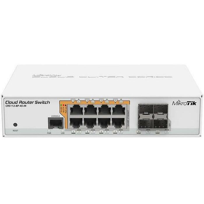 Mikrotik CRS112-8P-4S-IN komutators 8 RJ45 1000M