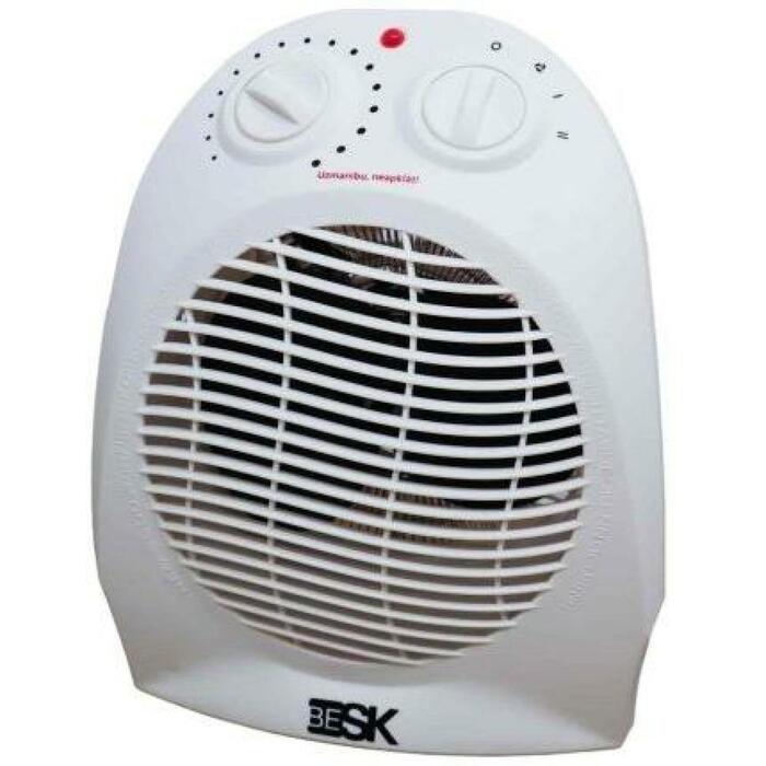 Besk Sildītājs 9131534, 1000W, 2000W, 2 sildīšanas režīmi, automātiska termostata kontrole, pārkaršanas aizsardzība (9131534)