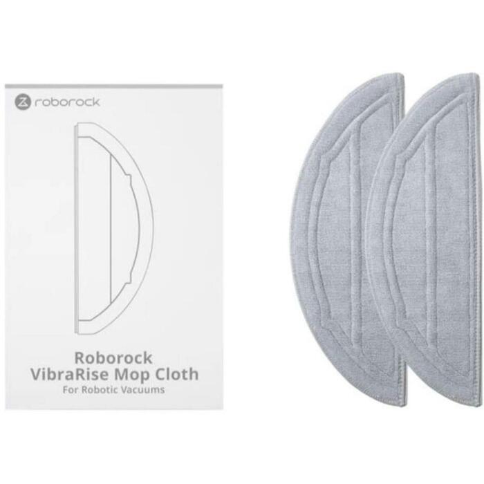Roborock аксессуар для пылесоса 8.02.0436 тряпка для мытья Vibrarise, серый, совместим с S8 Pro/S8 Pro+/Q10 VF/Q10 VF+, 2 шт. (8.02.0436)