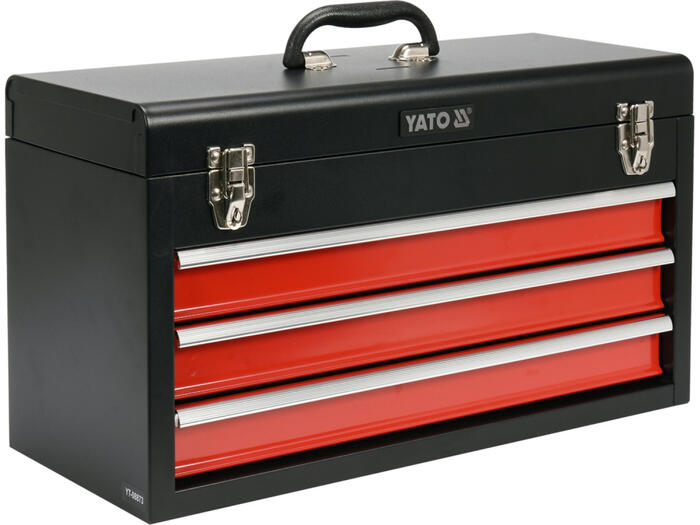 Yato YT-08873 instrumentu kaste, 3 atvilktnes