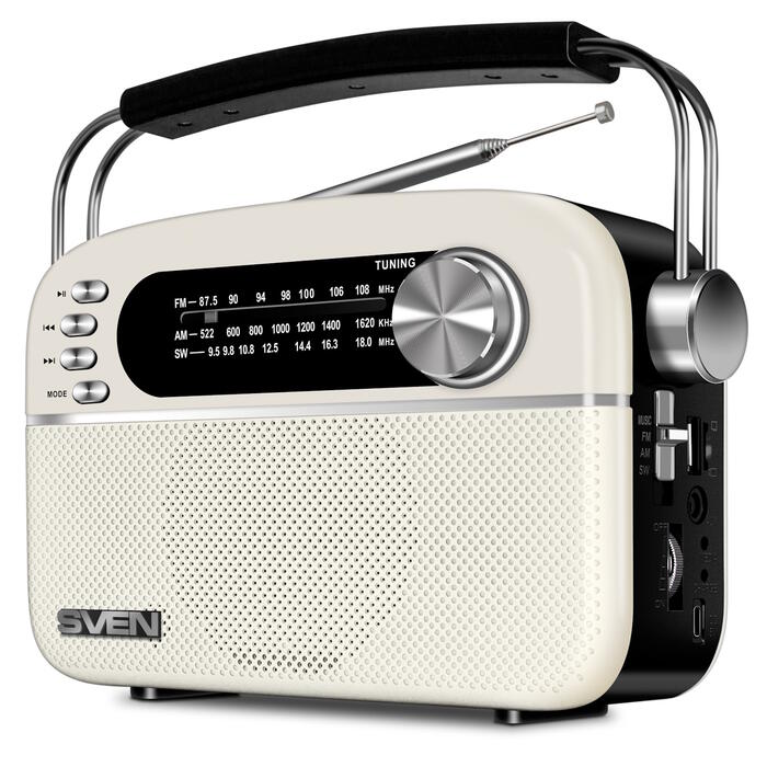 Retro stila portatīvais FM radio skaļrunis