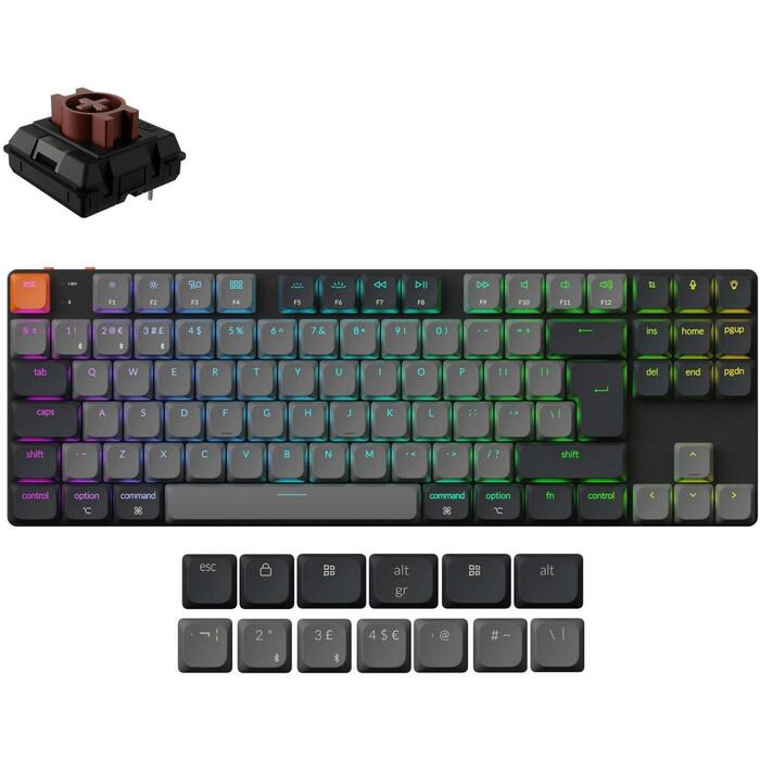 Keychron Klaviatūra K1X-A3, 80%, 87 taustiņi