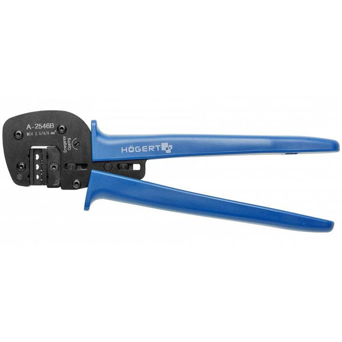 Hogert обжимные плоскогубцы MC4 HT1P199, 270mm, 2.5mm²/4mm²/6mm², точный механизм с защёлкой, сменная ручка (HT1P199)