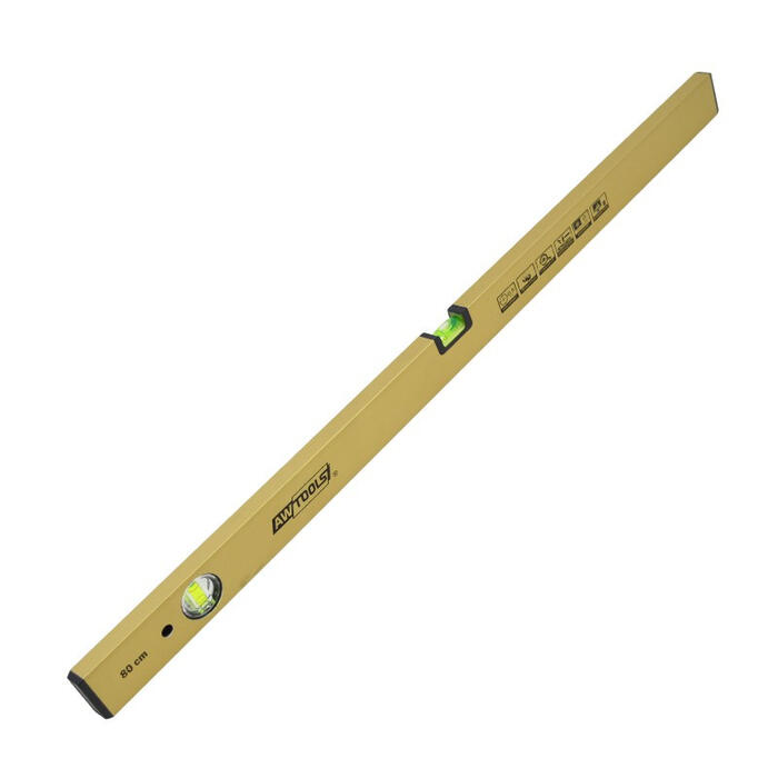 Alumīnija līmenis 40cm, zelta anodēts, 2