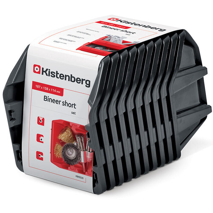 Piederumu kastītes BINEER SHORT 187x158x114mm (10gab