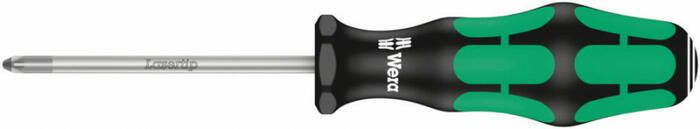 Отвертка 355 PZ 1x80, Wera, 009310, 80 мм, Pozidriv #1 (009310)