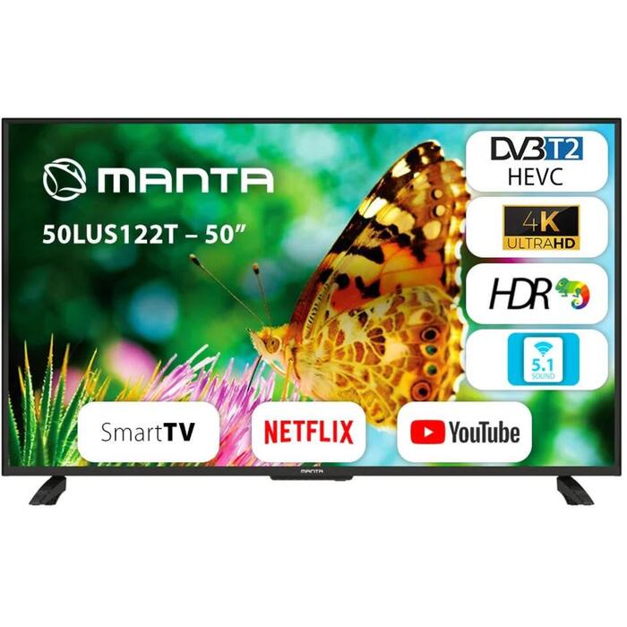 Manta televizors 50LUS122T, 50", 3840 x