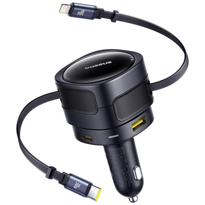 Baseus Automobiļu lādētājs C00035507121-02, 90W, 12-24V