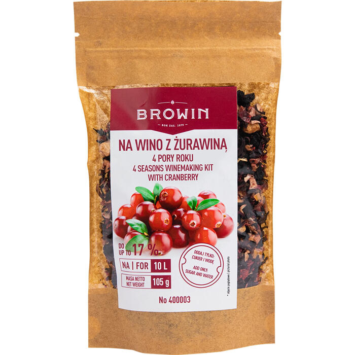 Browin Набор для виноделия 4 СЕЗОНА - клюква, 400003, 10L, 0.105kg (400003)