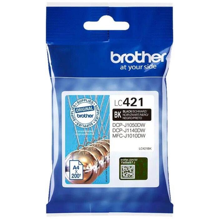 Brother tintes kārtridžs LC421BK, melns, 200