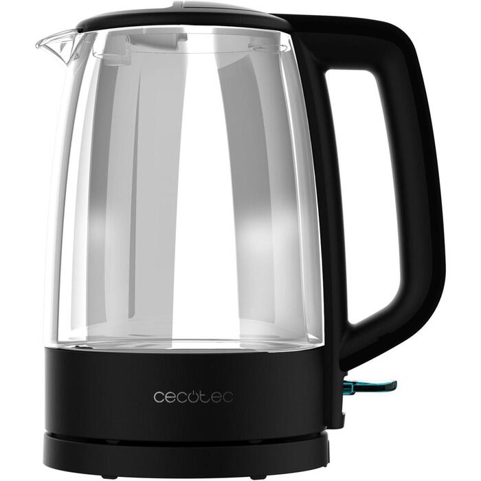 Cecotec Чайник ThermoSense 320 Clear 169, 2200 W, 1.7 L, стекло, 360° поворотная база, черный/прозрачный (169)
