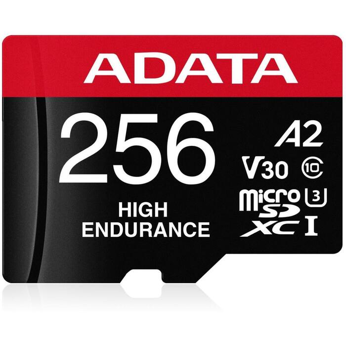 Adata карта памяти micro SDXC AUSDX256GUI3V30SHA2-RA1 256 ГБ, скорость чтения 100 МБ/с, скорость записи 80 МБ/с, UHS класс 3, V30 (AUSDX256GUI3V30SHA2-RA1)